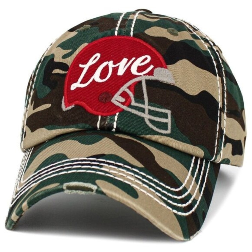 KBETHOS Love Football Camo Baseball Cap Hat NWT